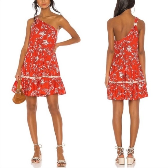 Free People Dresses & Skirts - Free People All Mine One Shoulder Red Dress size small